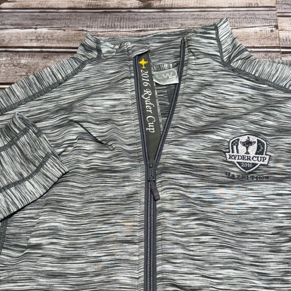 Level Wear Ryder Cup 2016 Golf 1/4 Zip Pullover Jacket Women's M Heather Gray